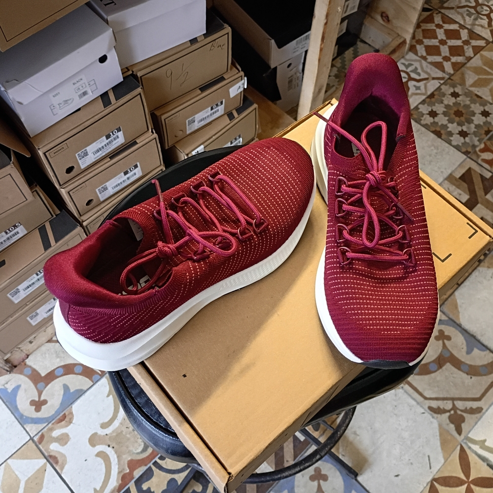 Women's Burgundy Athletic Sneakers